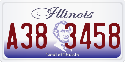 IL license plate A383458