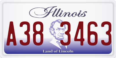 IL license plate A383463
