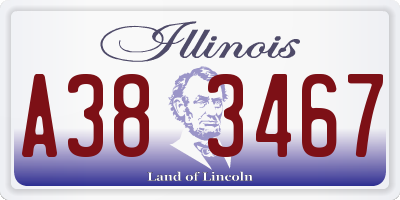 IL license plate A383467