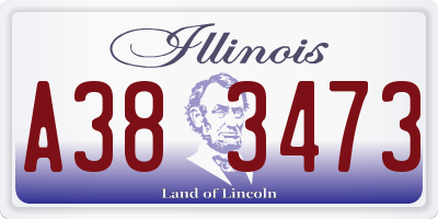 IL license plate A383473