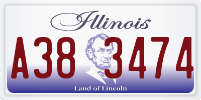 IL license plate A383474