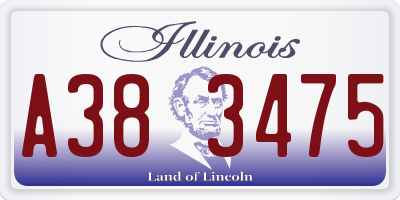 IL license plate A383475