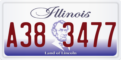 IL license plate A383477