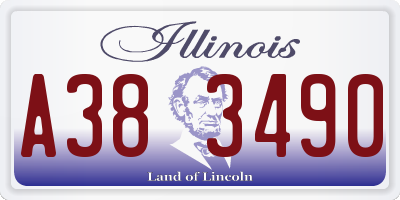 IL license plate A383490