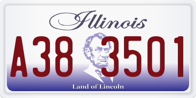 IL license plate A383501