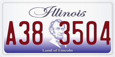 IL license plate A383504