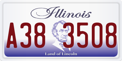 IL license plate A383508