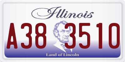 IL license plate A383510