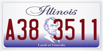 IL license plate A383511