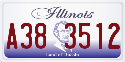IL license plate A383512