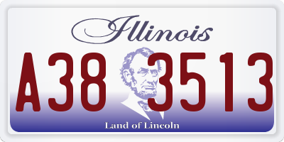 IL license plate A383513