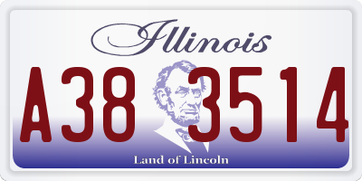 IL license plate A383514