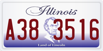 IL license plate A383516