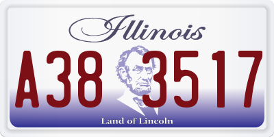 IL license plate A383517