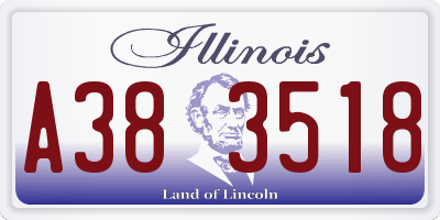 IL license plate A383518