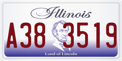 IL license plate A383519