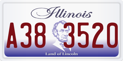 IL license plate A383520