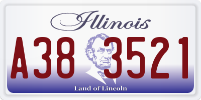 IL license plate A383521