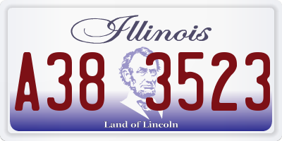 IL license plate A383523