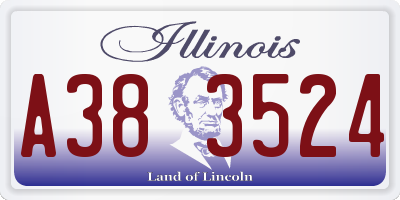IL license plate A383524