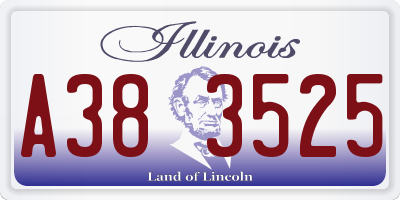 IL license plate A383525