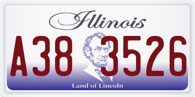 IL license plate A383526