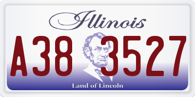 IL license plate A383527