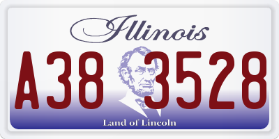 IL license plate A383528