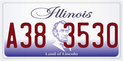 IL license plate A383530