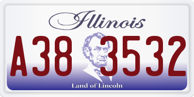 IL license plate A383532