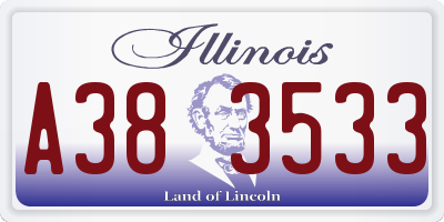 IL license plate A383533