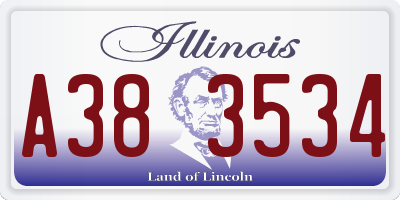 IL license plate A383534