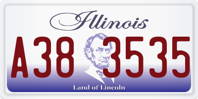 IL license plate A383535