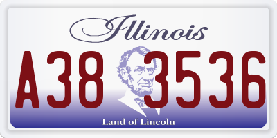 IL license plate A383536