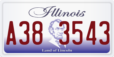 IL license plate A383543