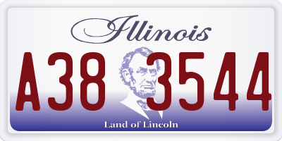 IL license plate A383544