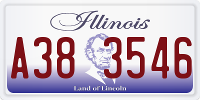 IL license plate A383546