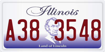 IL license plate A383548
