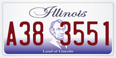 IL license plate A383551