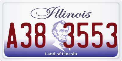 IL license plate A383553