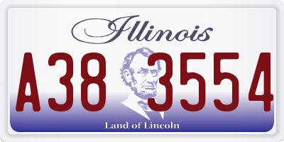 IL license plate A383554