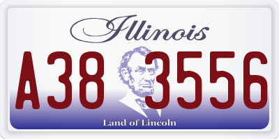 IL license plate A383556
