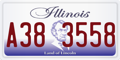 IL license plate A383558