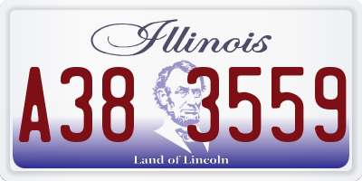 IL license plate A383559