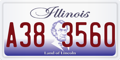 IL license plate A383560