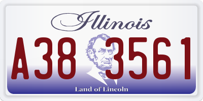 IL license plate A383561
