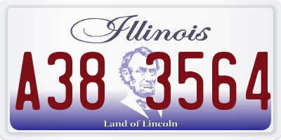 IL license plate A383564