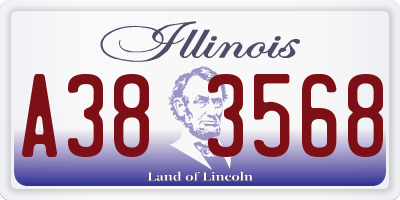 IL license plate A383568