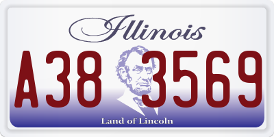 IL license plate A383569