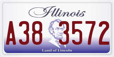 IL license plate A383572